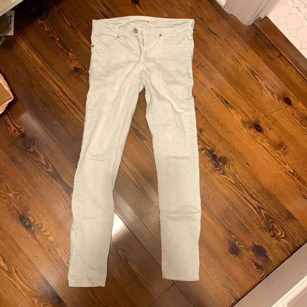 Joe’s jeans size 12 mint crocodile pattern
